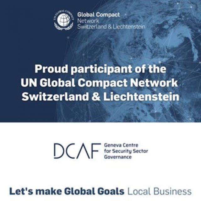 DCAF has officially joined the UN Global Compact Network Switzerland and Liechtenstein