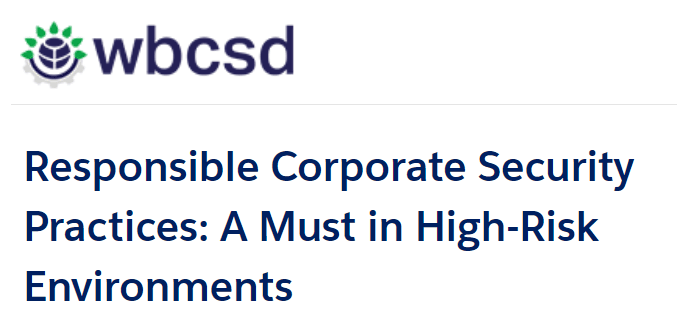  Responsible Corporate Security Practices: A Discussion with the World Business Council for Sustainable Development