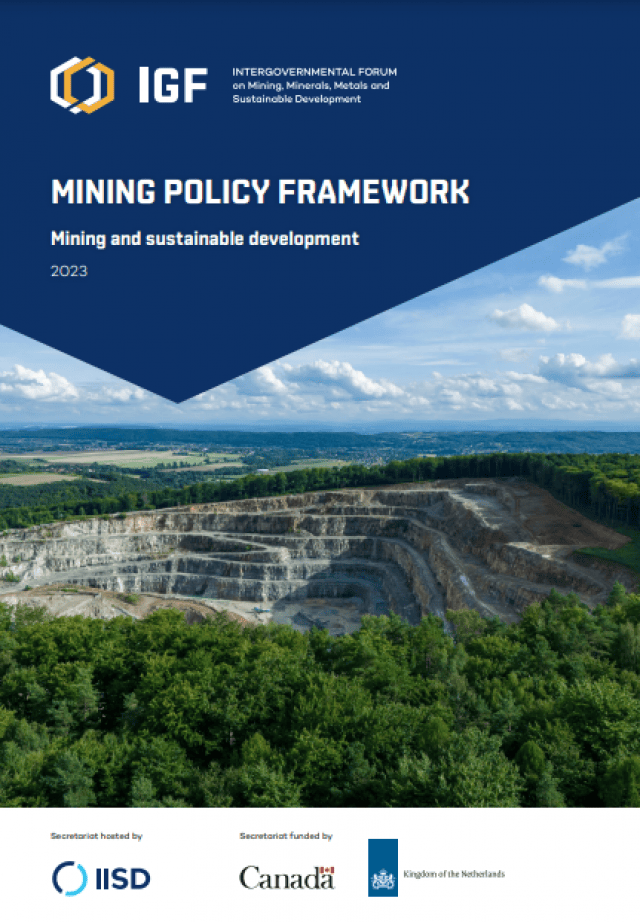 Advancing responsible mining: DCAF-ICRC recommendations incorporated in IGF’s Mining Policy Framework Update