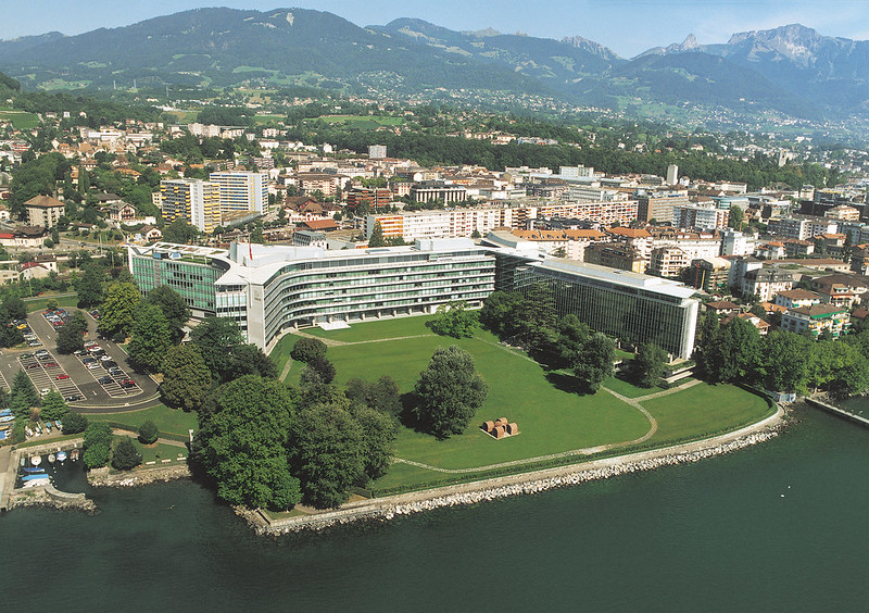 Aerial shot of Nestlé Headqarters and Vevey. Credit: Nestlé