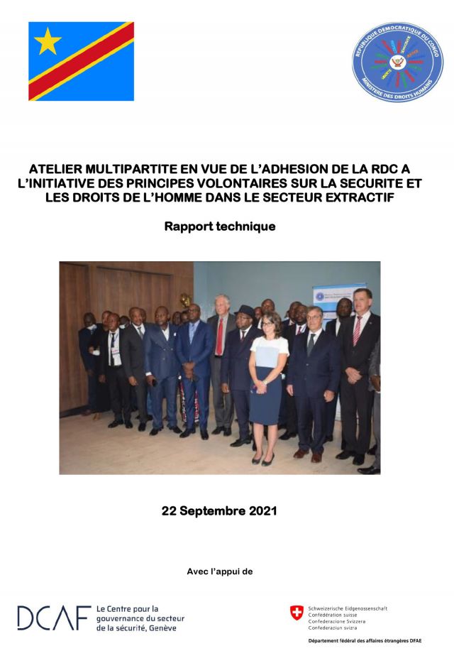 Rapport de l'atelier multipartite sur l'adhésion de la RDC à l'initiative des Principes Volontaires du 22.09.2021 à Kinshasa