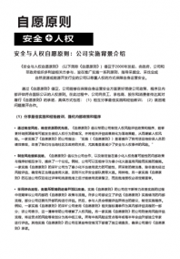 《安全与人权自愿原则》公司实施背景介绍（中文版）