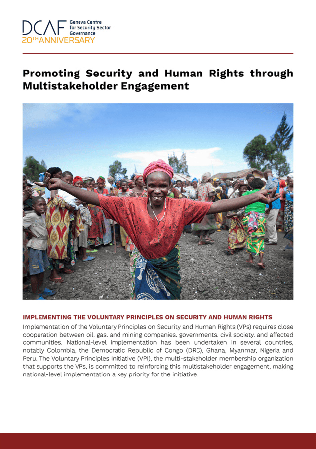 Promoting Security and Human Rights through Multistakeholder Engagement