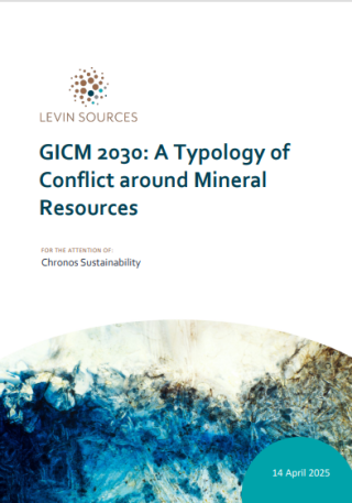 GICM 2030: A Typology of  Conflict around Mineral Resources
