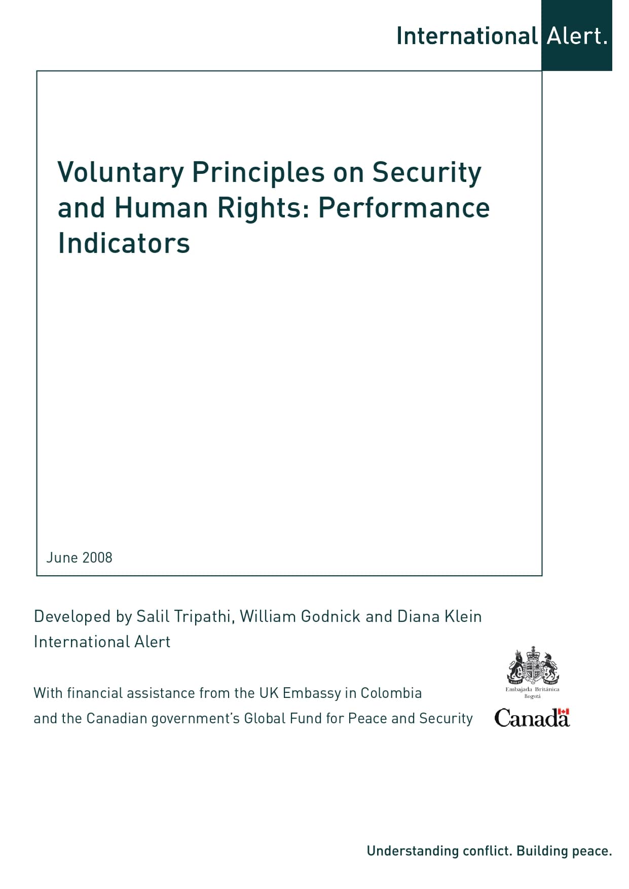 Voluntary Principles on Security and Human Rights: Performance Indicators (International Alert, 2008)