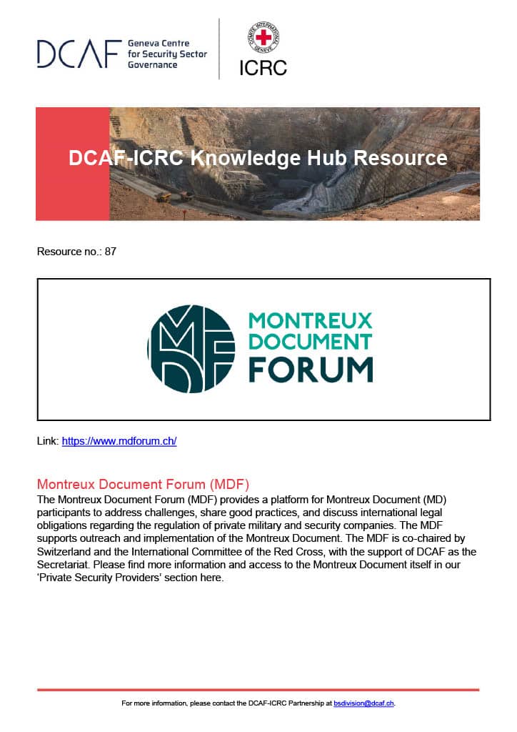 Montreux Document Forum (MDF)