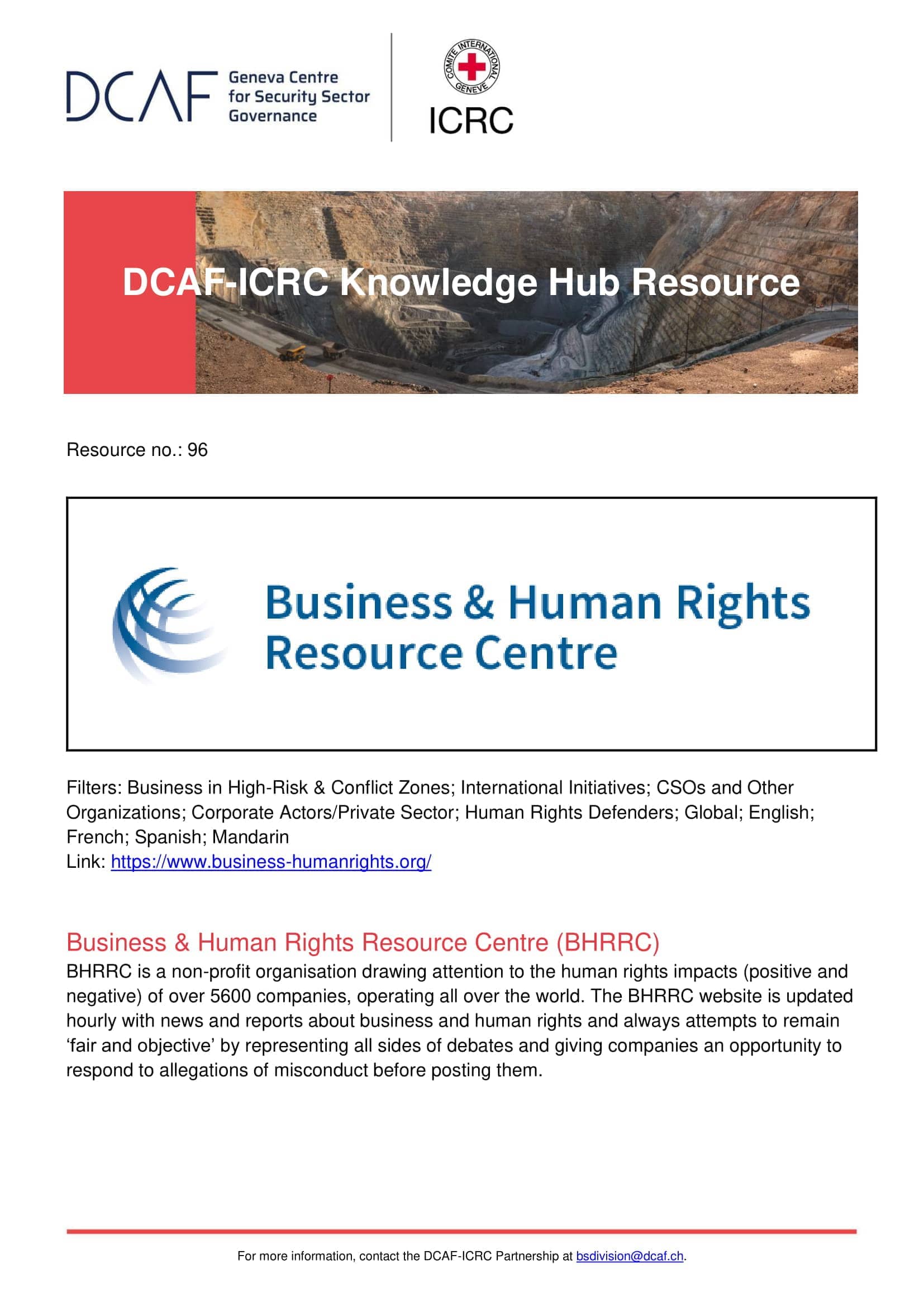 Business & Human Rights Resource Centre (BHRRC)