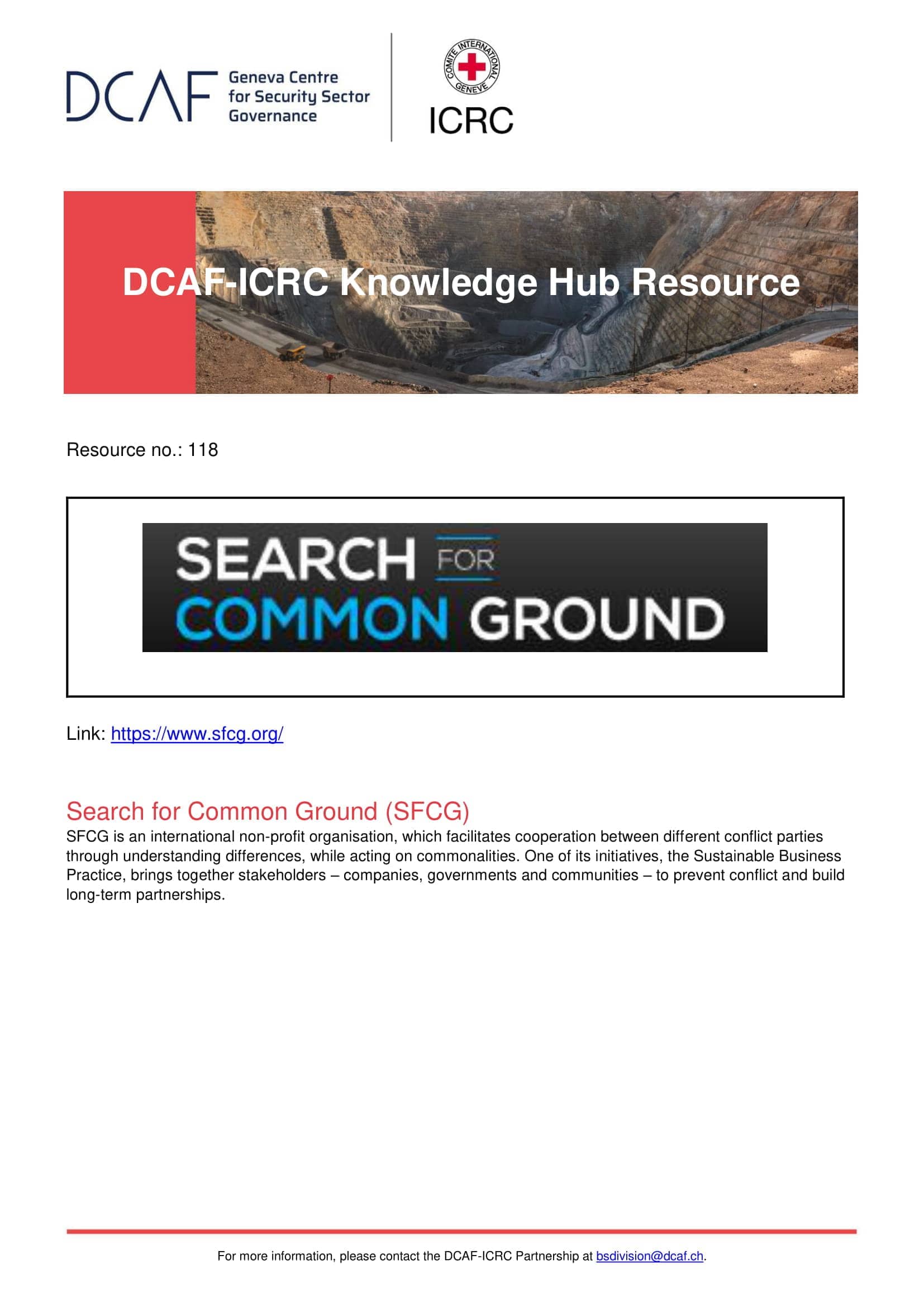 Search for Common Ground (SFCG)