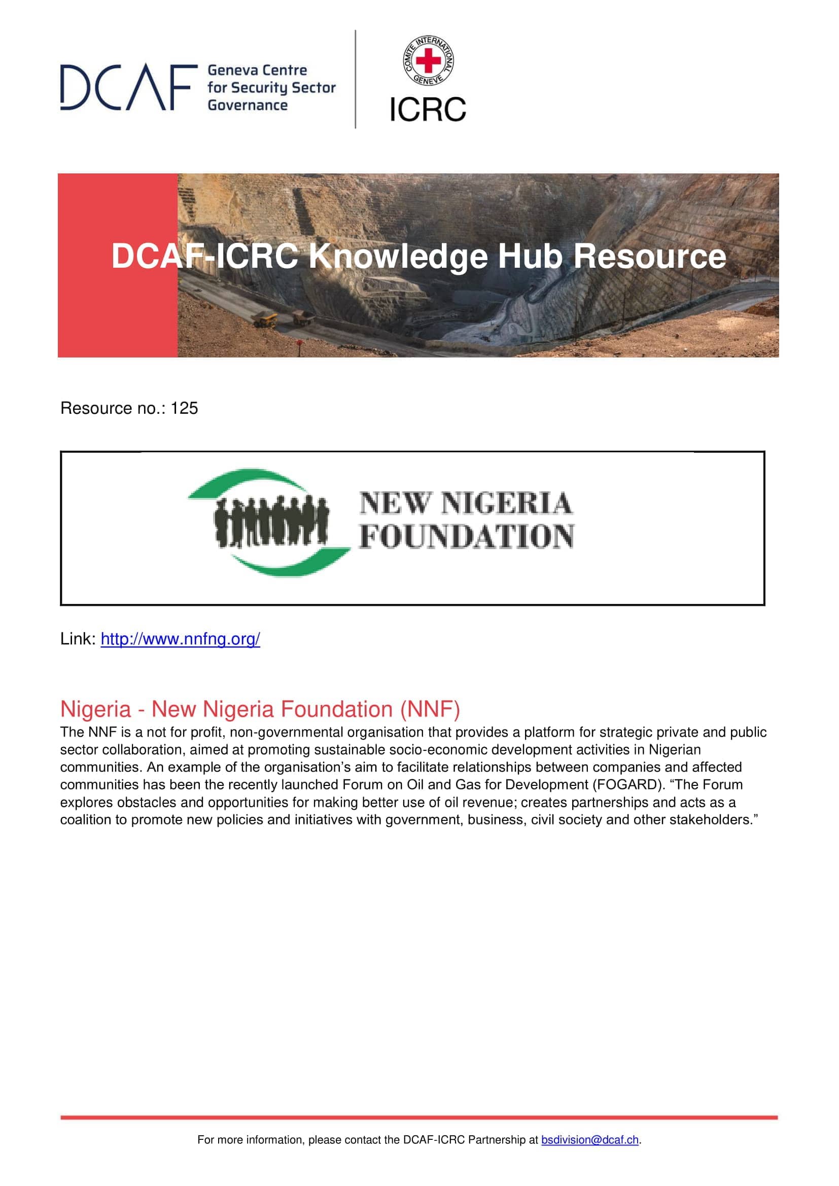 Nigeria - New Nigeria Foundation (NNF)