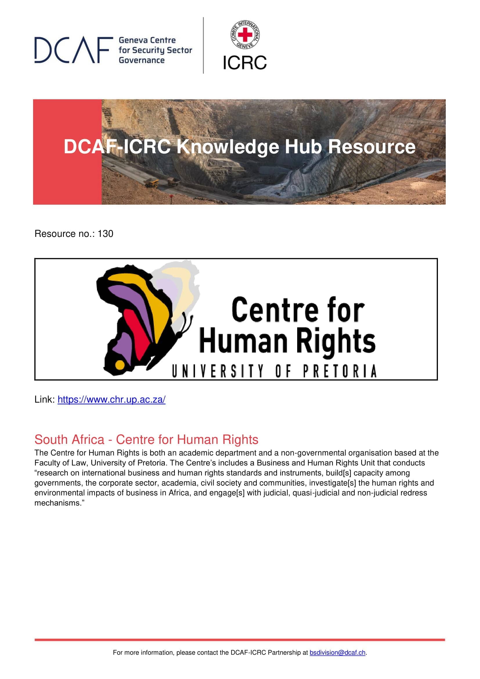South Africa - Centre for Human Rights