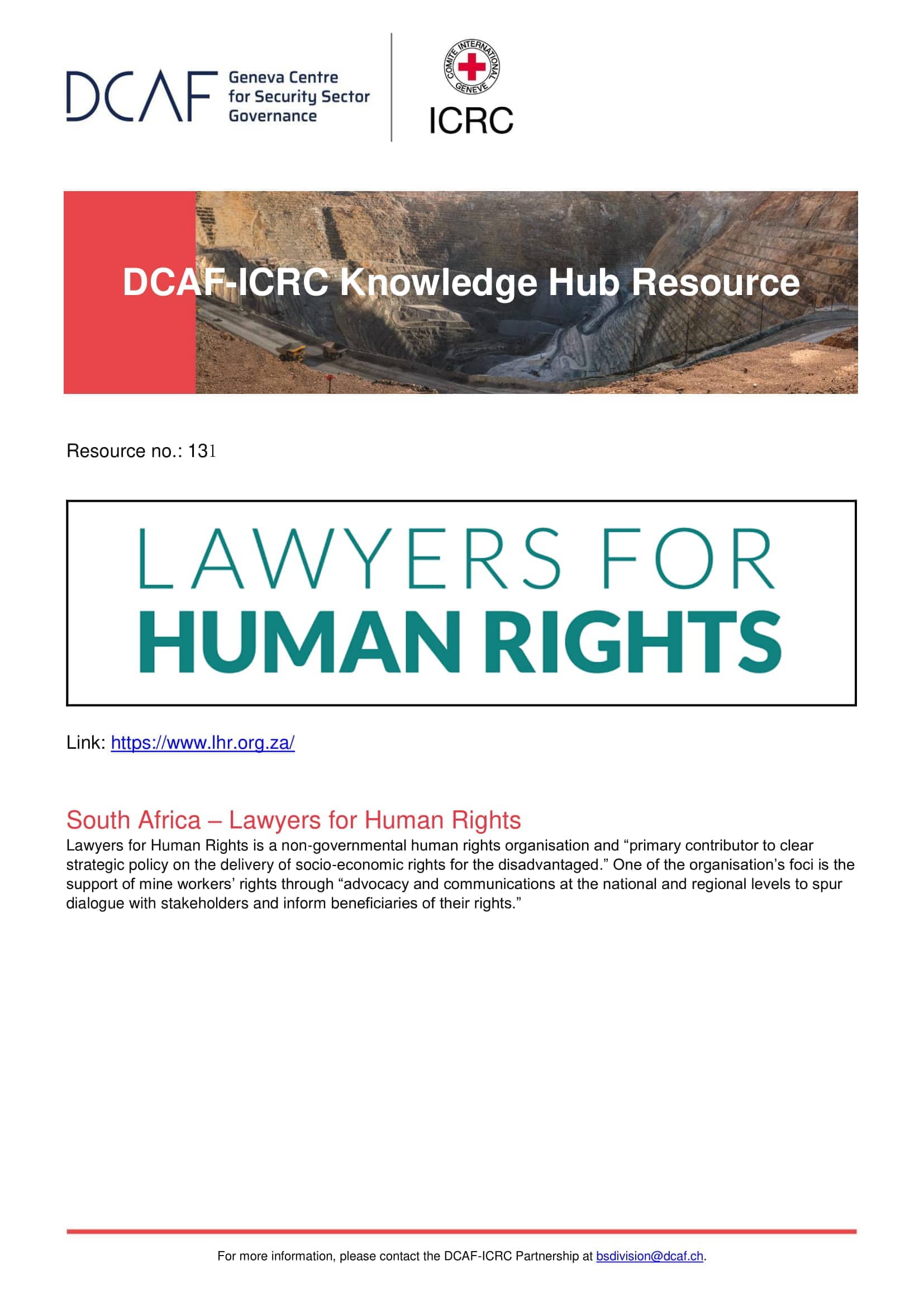 South Africa – Lawyers for Human Rights