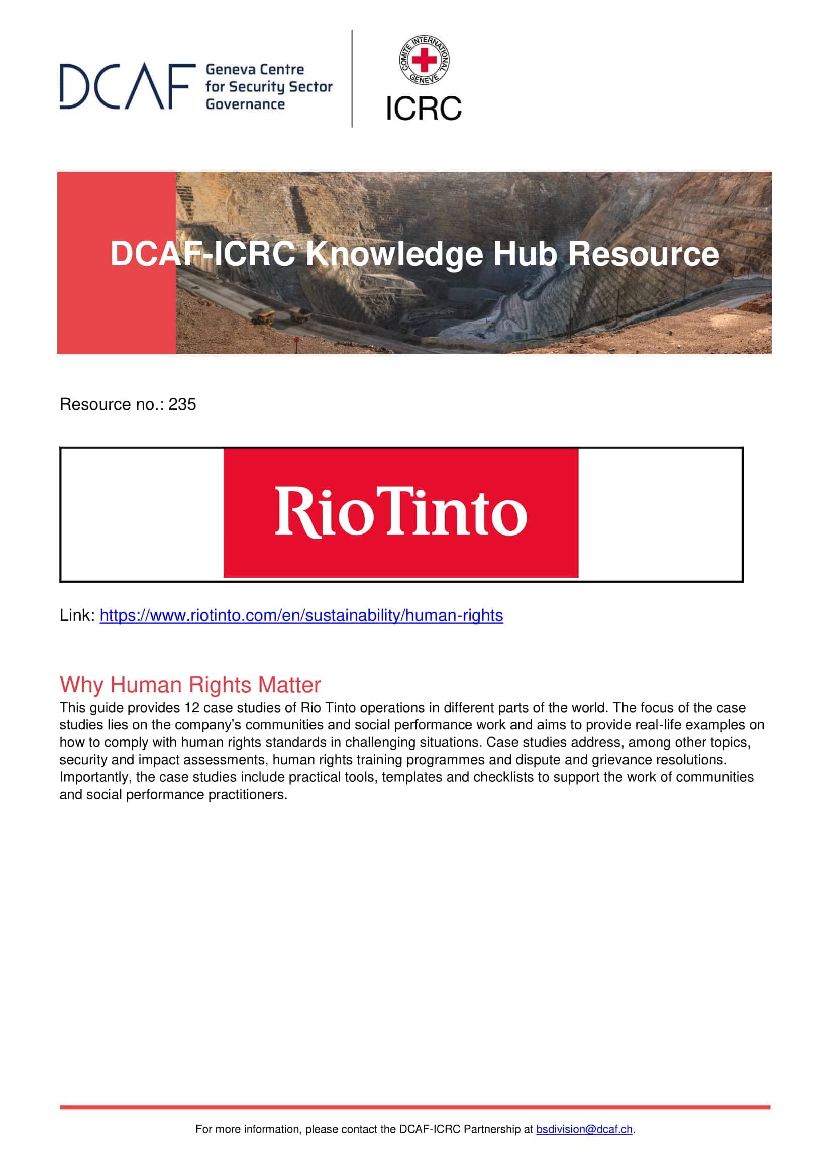 Why Human Rights Matter (DCAF and ICRC)
