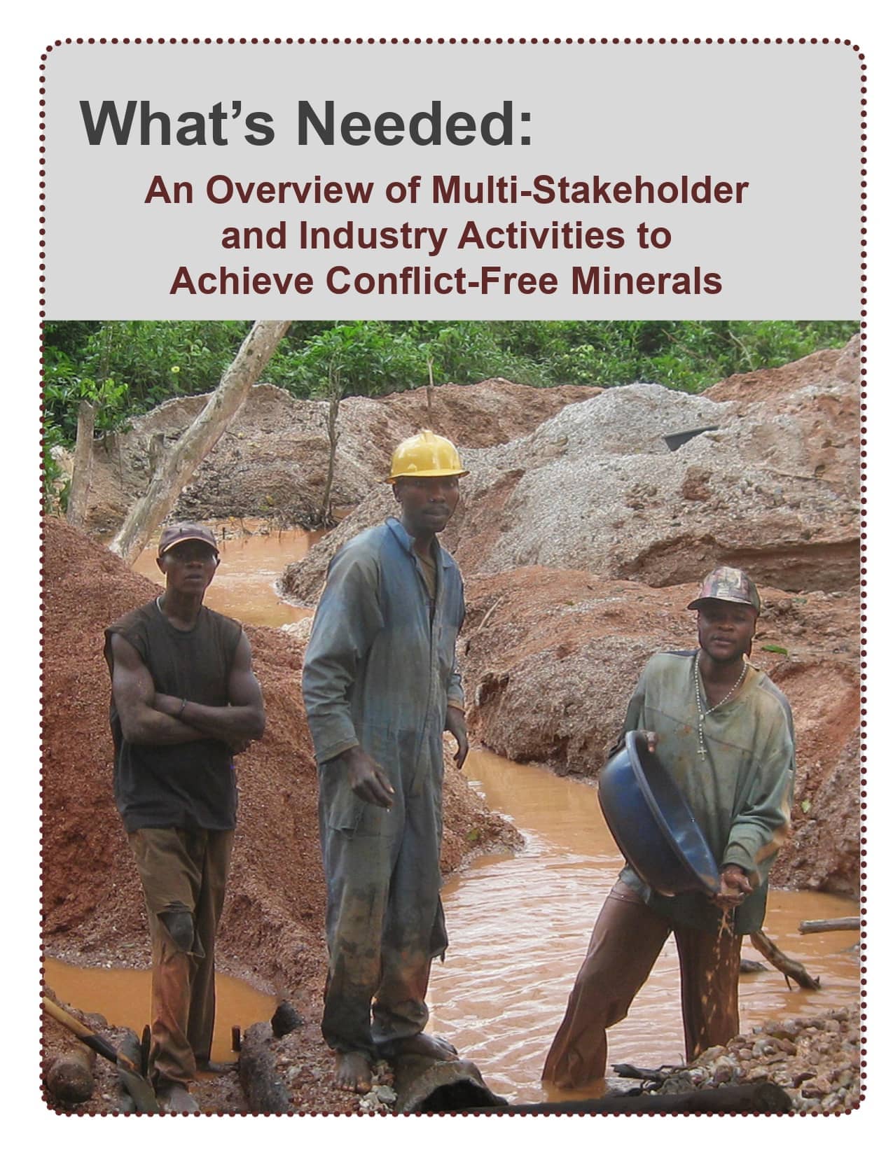 What's Needed: An Overview of Multi-Stakeholder and Industry Activities to Achieve Conflict-Free Minerals