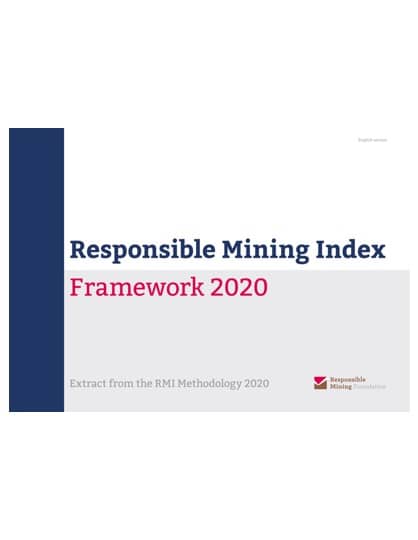 Responsible Mining Index - Framework 2020