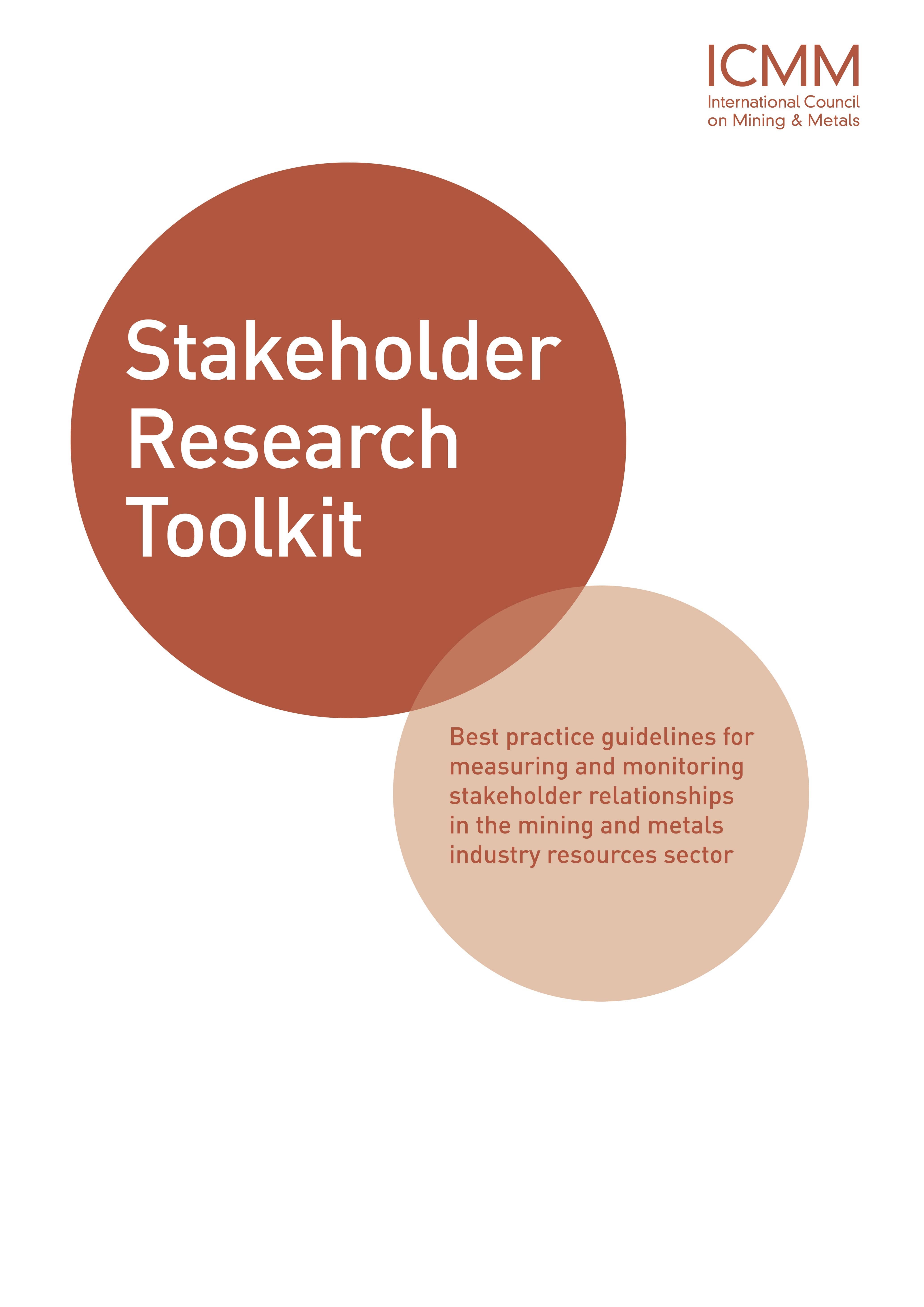 Stakeholder Research Toolkit (ICMM, 2015)